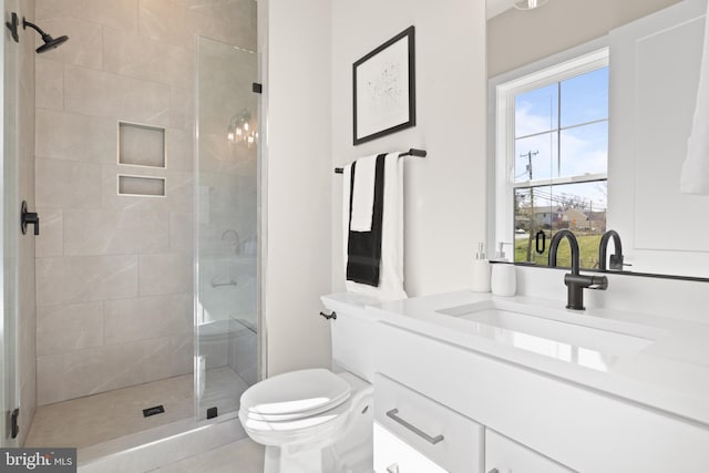 1749 Beulah Rd, Vienna, VA 22182 - full bathroom with toilet, a stall shower, and vanity