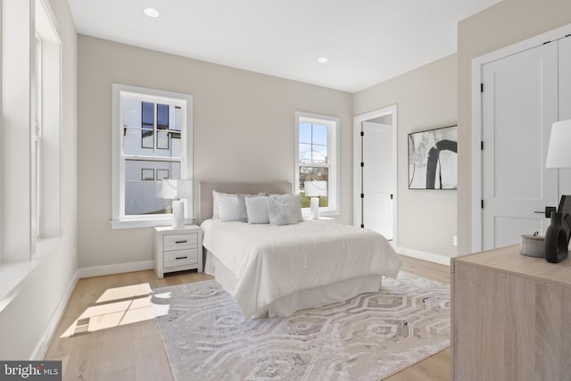 1749 Beulah Rd, Vienna, VA 22182 - bedroom featuring light wood-style floors, baseboards, and recessed lighting