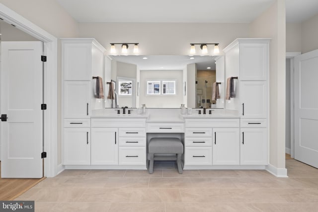 1749 Beulah Rd, Vienna, VA 22182 - bathroom with double vanity and a shower stall