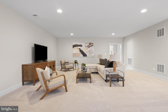 1749 Beulah Rd, Vienna, VA 22182 - living area featuring recessed lighting, light colored carpet, and baseboards
