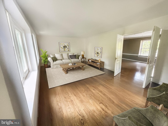 34 Teal Dr, Langhorne, PA 19047 - living room featuring wood finished floors and baseboards