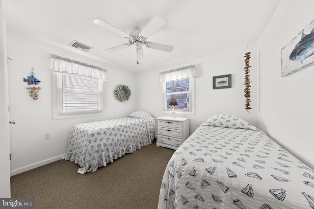 10 E 16th St, Long Beach Township, NJ 08008 - bedroom with carpet flooring, baseboards, and ceiling fan