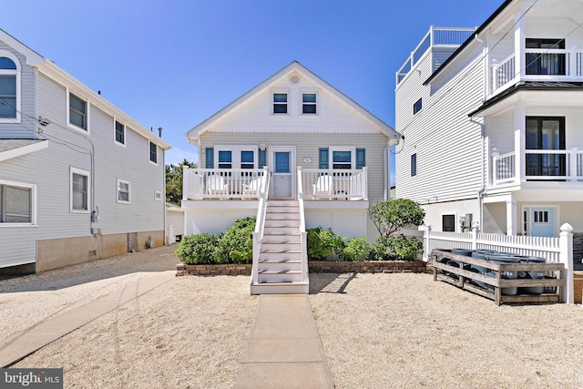 10 E 16th St, Long Beach Township, NJ 08008 - view of front of home with a porch and stairs
