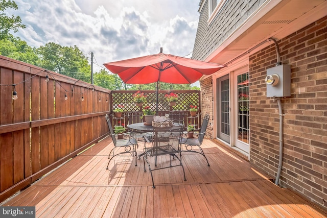 3930 6th St S, Arlington, VA 22204 - wooden deck featuring outdoor dining space
