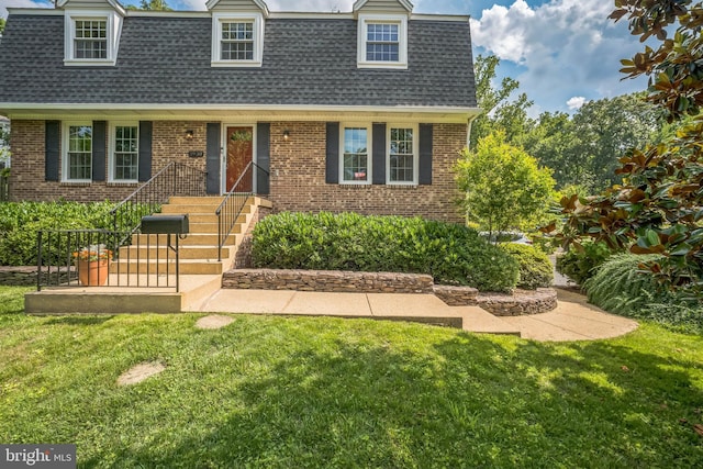 3930 6th St S, Arlington, VA 22204 - view of front of home featuring roof with shingles, brick siding, and mansard roof