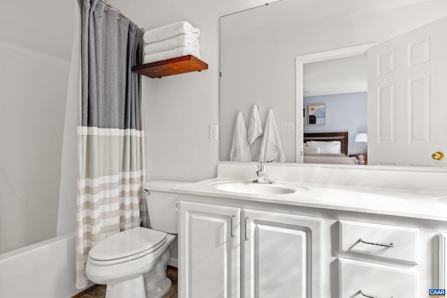 4760 Bluejay Way, Charlottesville, VA 22911 - ensuite bathroom featuring vanity, shower / bath combo, and toilet