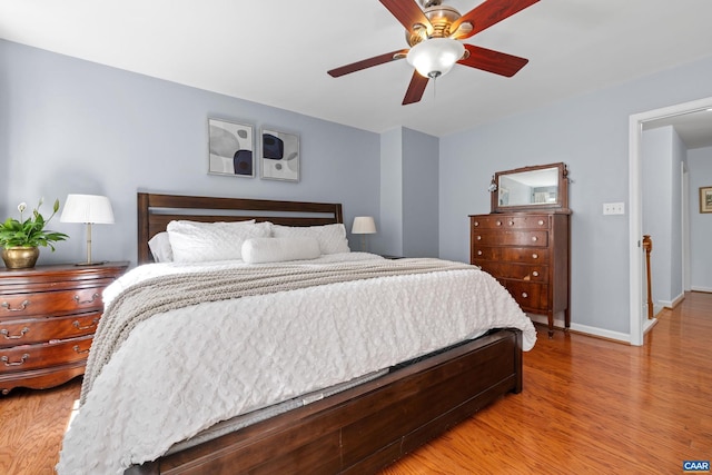 4760 Bluejay Way, Charlottesville, VA 22911 - bedroom with light wood-style floors, baseboards, and ceiling fan