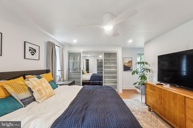 137 Sutton Rd, Ardmore, PA 19003 - bedroom featuring light wood-style floors and a ceiling fan