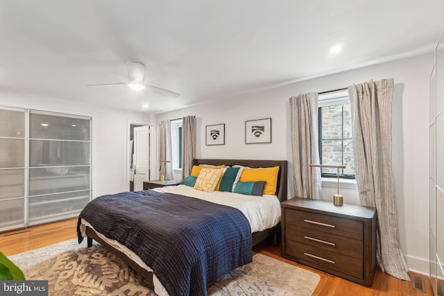 137 Sutton Rd, Ardmore, PA 19003 - bedroom featuring light wood-style flooring and a ceiling fan