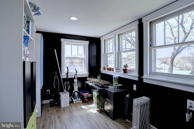3530 Baker Rd, Westminster, MD 21157 - office with radiator, light wood finished floors, and recessed lighting