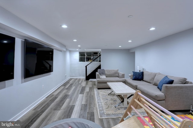 3530 Baker Rd, Westminster, MD 21157 - living room with wood finished floors, recessed lighting, and baseboards