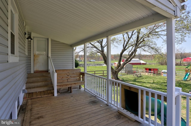 3530 Baker Rd, Westminster, MD 21157 - deck featuring entry steps, a yard, and a playground