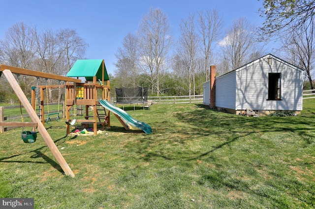 3530 Baker Rd, Westminster, MD 21157 - view of yard with a playground and a trampoline