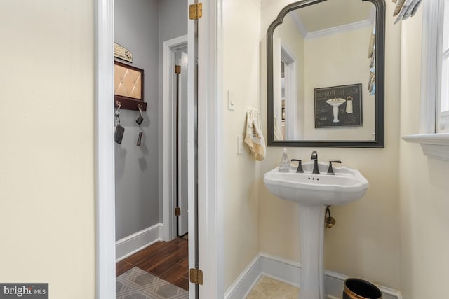 7 Seedling Dr, Holland, PA 18966 - half bath featuring crown molding and baseboards