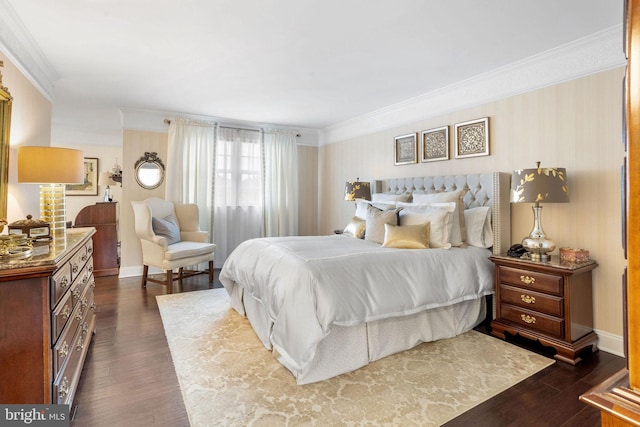 7 Seedling Dr, Holland, PA 18966 - bedroom featuring crown molding, dark wood-type flooring, and baseboards