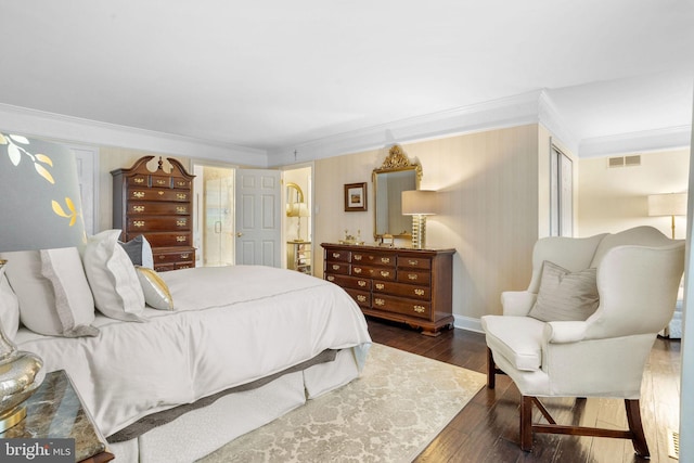 7 Seedling Dr, Holland, PA 18966 - bedroom featuring crown molding and dark wood finished floors