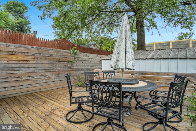 201 Aspen St, Middletown, PA 17057 - wooden terrace featuring outdoor dining area