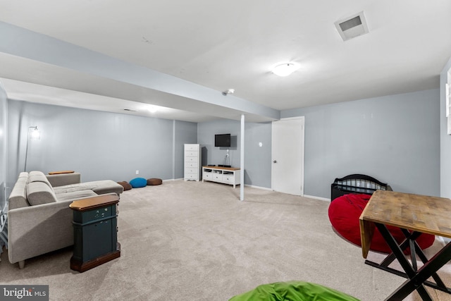 5209 Stonington Dr, Fairfax, VA 22032 - living area featuring carpet floors and baseboards