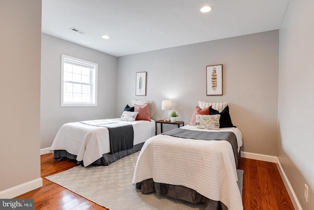 9900 Bird River Rd, Middle River, MD 21220 - bedroom featuring wood finished floors, baseboards, and recessed lighting