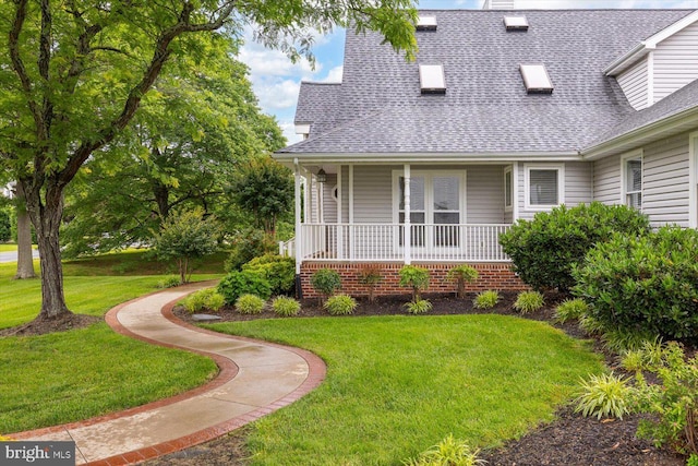 9 Tally Ho Dr, Fredericksburg, VA 22405 - view of side of home with roof with shingles, a lawn, and a porch
