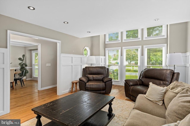 9 Tally Ho Dr, Fredericksburg, VA 22405 - living room featuring light wood finished floors and recessed lighting