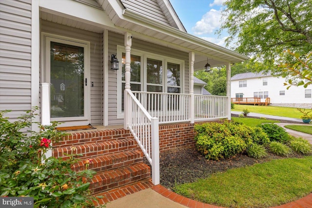 9 Tally Ho Dr, Fredericksburg, VA 22405 - view of exterior entry featuring covered porch