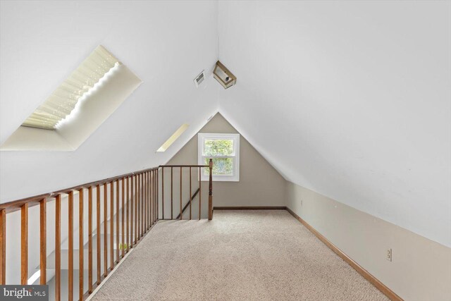9 Tally Ho Dr, Fredericksburg, VA 22405 - additional living space featuring carpet, vaulted ceiling, and baseboards