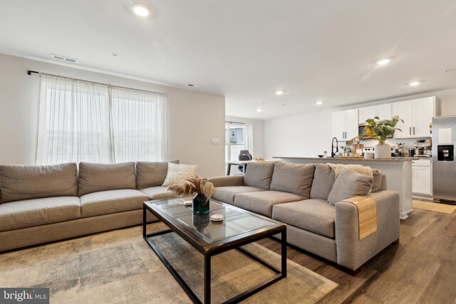 298 Forest Edge Ave, La Plata, MD 20646 - living room with wood finished floors and recessed lighting