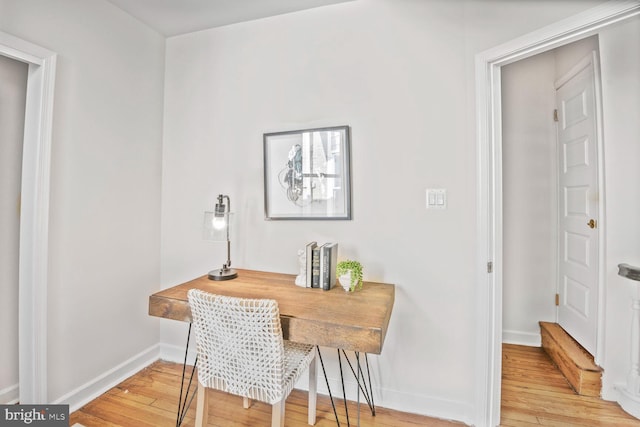 908 Westminster St NW, Washington, DC 20001 - dining room featuring light wood-type flooring, baseboards, and an office area