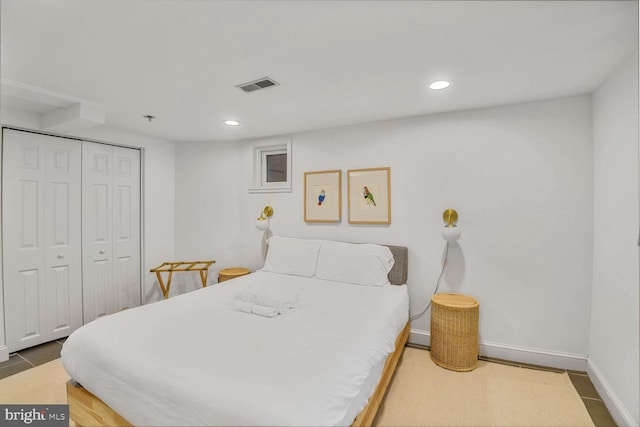 908 Westminster St NW, Washington, DC 20001 - bedroom featuring recessed lighting, a closet, and baseboards