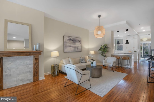 908 Westminster St NW, Washington, DC 20001 - living area with baseboards and wood-type flooring
