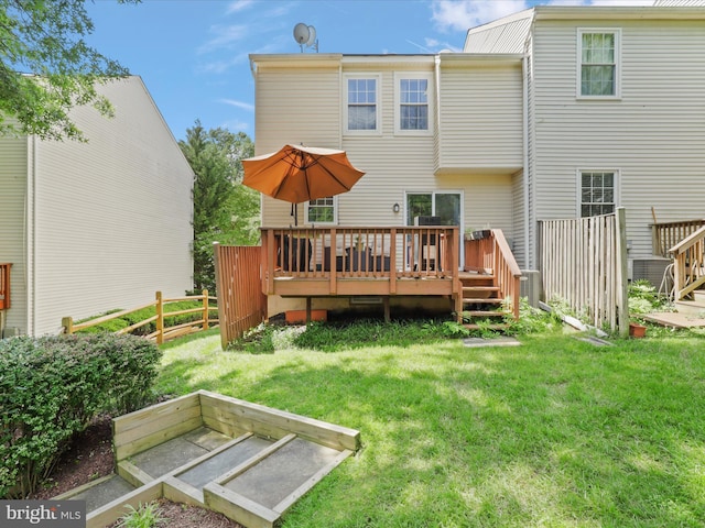 12215 Wye Oak Commons Cir Unit 66, Burke, VA 22015 - back of property with a wooden deck