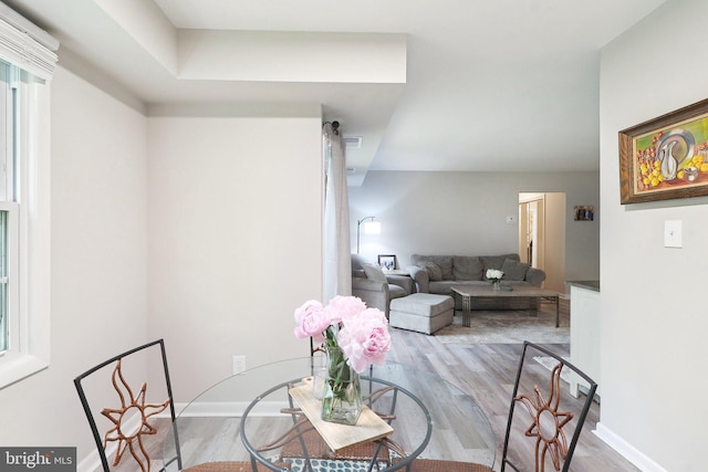 3814 Lyndhurst Dr Unit 203, Fairfax, VA 22031 - dining space featuring wood finished floors and baseboards