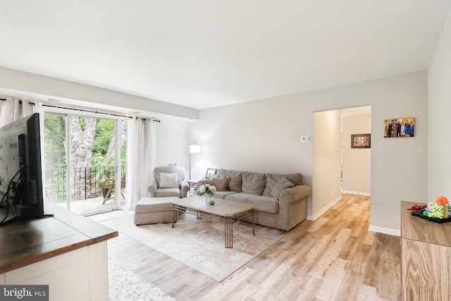 3814 Lyndhurst Dr Unit 203, Fairfax, VA 22031 - living room with light wood-style flooring and baseboards