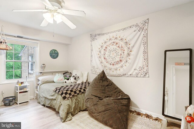 3814 Lyndhurst Dr Unit 203, Fairfax, VA 22031 - bedroom featuring wood finished floors and ceiling fan