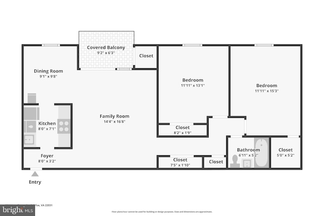 3814 Lyndhurst Dr Unit 203, Fairfax, VA 22031 - room layout