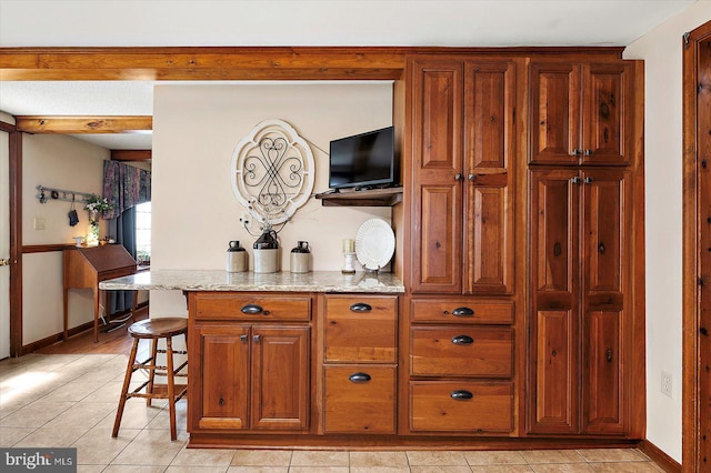 8807 Woodland Ferry Rd, Laurel, DE 19956 - bar featuring light tile patterned floors and baseboards