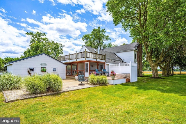 8807 Woodland Ferry Rd, Laurel, DE 19956 - back of property featuring a patio and a balcony