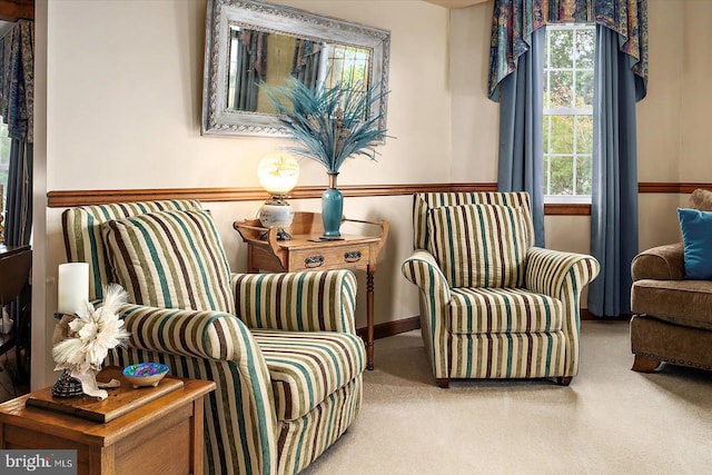 8807 Woodland Ferry Rd, Laurel, DE 19956 - sitting room featuring carpet and baseboards