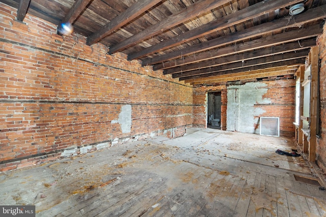 1830 Filmore St, Camden, NJ 08104 - misc room with hardwood / wood-style floors and beamed ceiling