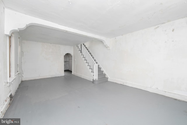 1314 Atlantic Ave, Camden, NJ 08104 - basement featuring arched walkways and stairway