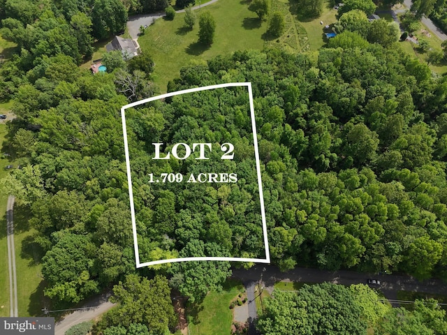 LOT2 Albrecht Ln, Warrenton, VA 20187 - aerial view of property and surrounding area featuring property boundaries highlighted