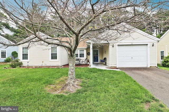2028 Brookdale Dr, Forked River, NJ 08731 - ranch-style house featuring a front lawn, a garage, and driveway