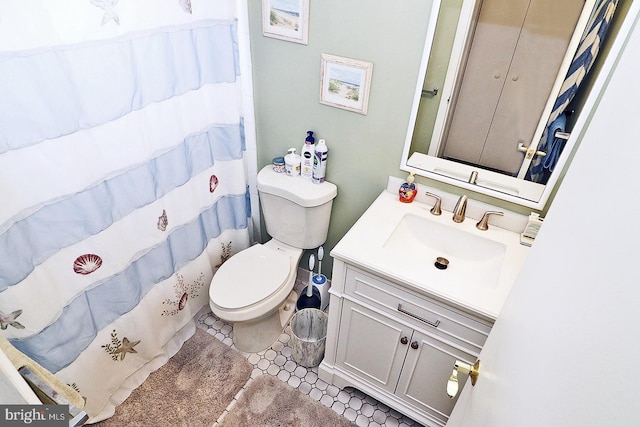 2028 Brookdale Dr, Forked River, NJ 08731 - full bath featuring toilet, vanity, and tile patterned flooring