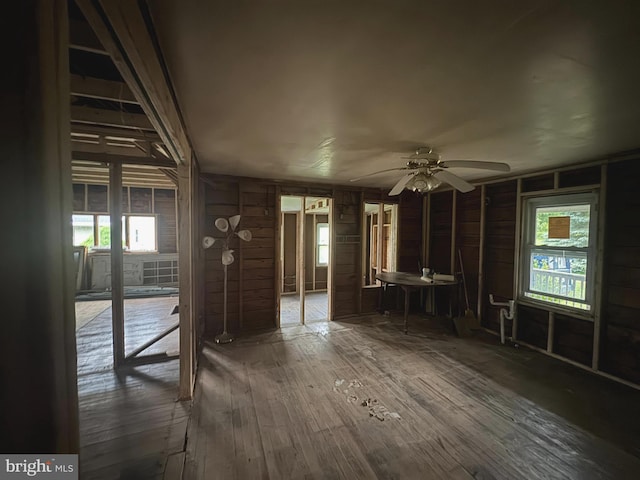 4161 Jacksonville Rd, Howard, PA 16841 - unfurnished living room with healthy amount of natural light, a ceiling fan, and wood finished floors
