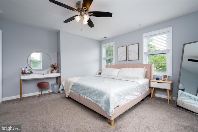 1005 Madison Ct, Annapolis, MD 21403 - bedroom with carpet flooring, ceiling fan, and baseboards