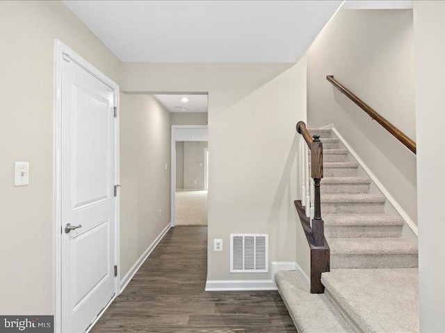 107 Lookout Way, Fredericksburg, VA 22405 - stairway with wood finished floors, baseboards, and recessed lighting