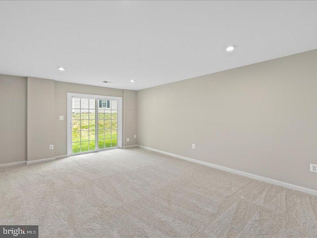 107 Lookout Way, Fredericksburg, VA 22405 - empty room with baseboards, light carpet, and recessed lighting