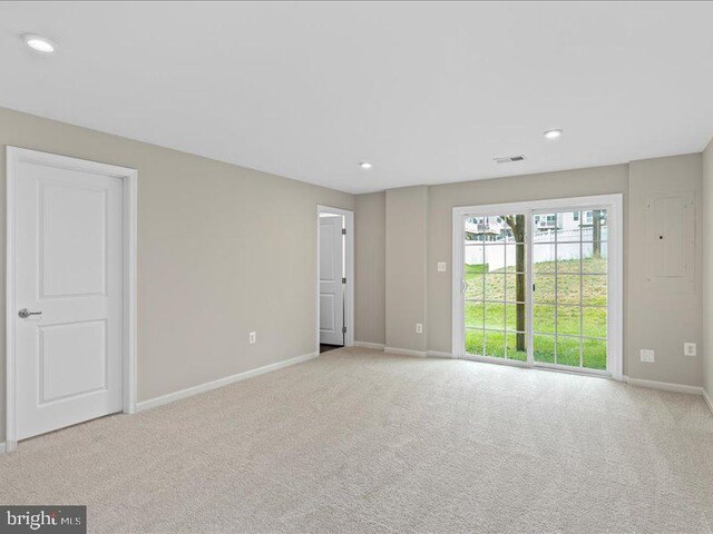 107 Lookout Way, Fredericksburg, VA 22405 - unfurnished room with baseboards, carpet, and recessed lighting
