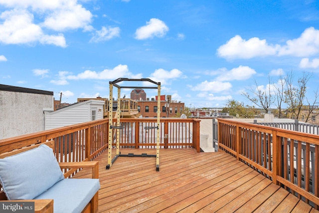 3234 Odonnell St, Baltimore, MD 21224 - view of wooden terrace